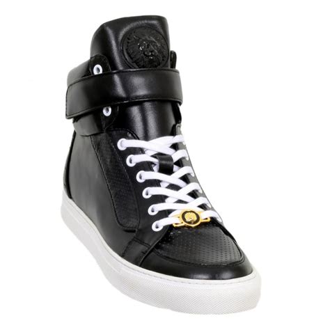 versace collection high top sneakers|versace black and white sneakers.